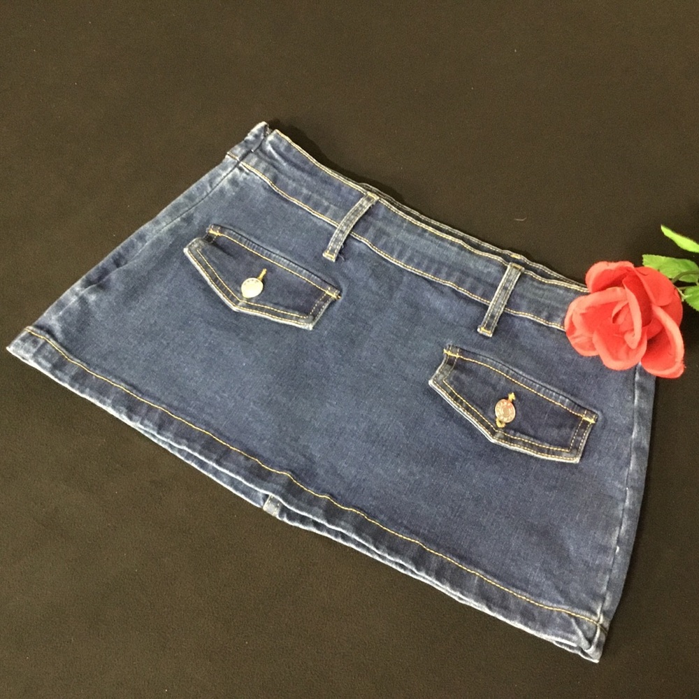 Dolls Kill Blue A-Line Mini Skirt Casual